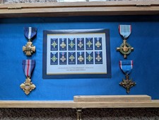 Set of ALL FOUR (4) American Military Service Crosses in Beautiful Display Case picture