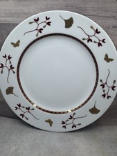 Set Of 2 Philippe Deshoulieres Ginkgo Porcelain Dinner Plate 10.5” Set Of 2 picture