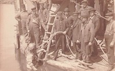 1911 RPPC Divers Working Ontonagon Michigan MI Divers Pier Occupational Postcard picture