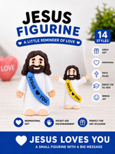 5 Pcs Mini Jesus Figurine Christian Gift Encouragement Catholic Doll picture
