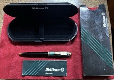 Pelikan K800 Ballpoint Pen - Black /Green, Gold Trim Marked West Germany picture