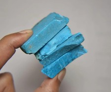 Bold Natural Gradual Turquoise Slice Rough Stone Lapidary Specimen 1-3 inch 1 pc picture