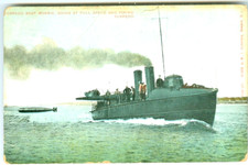 U. S. Navy U.S.S. Morris TB 14 Torpedo Boat Firing Torpedo at all ahead Flank picture