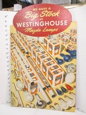 WESTINGHOUSE electric light bulb Mazda 1930s ? store display sign, flourescent picture