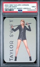 2024 1989 Taylor's Version Taylor Swift Eras Tour Wallet Insert Green - A PSA 9 picture