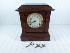 Antique Seth Thomas Sonora Westminster Chime Clock 4 Bell Adamantine Mahogany picture