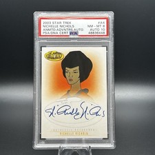 2003 Star Trek Animated Adventures Auto Nichelle Nichols #A4 PSA 8 picture