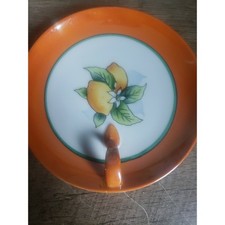 Vintage Noritake Orange Luster  One Handled Lemon Dish Plate Trinket dish Nappy picture