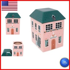 Steel Mill & Co. Ceramic Cookie Jar, Pink Holiday Cottage picture