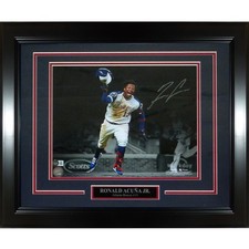Ronald Acuna Jr. Autographed Atlanta Braves (Walkoff HR Celebration Spotlight) D picture