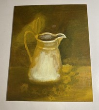 Vintage Original Oil Painting On 8x10 Canvas Duro Panel Chicago picture