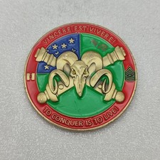 US Army B-101 Far-Vermont Mountain Artillery Challenge Coin picture