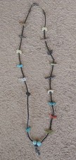Vintage Calbert Palabaza Navajo Sterling Silver Fetish Cross Necklace Signed picture