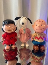 Vintage Charlie Brown, Lucy, & Snoopy Belle Peanuts Gang Dolls Figures picture