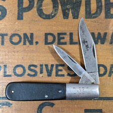 Vintage George Wostenholm IXL Sheffield England Barlow Pocket Knife OIL JOINTS  picture