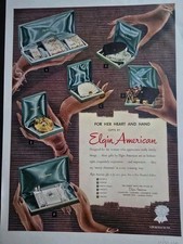 1950 Elgin American Compact For her heart and hand vintage Ad  picture