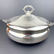 Vintage Sheffield Silverplated Serving Bowl With Lid Beautiful Piece ~Ships FREE picture