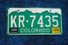 1979 EL PASO County COLORADO License Plate picture