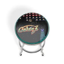 Officially Licensed Adjustable Chrome Plated Steel Frame Arcade Gaming Stool picture