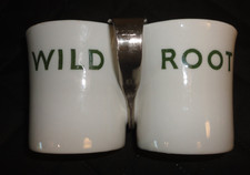 Vintage 1923 Ceramic Double Shaving Mug Wild Root / Wildroot Buffalo China picture