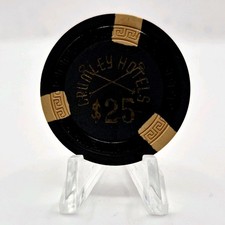 Crumley Hotels Casino Elko Nevada 1950's $25 Casino Chip N7018 picture