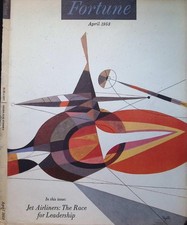 Original April 1953 Fortune Magazine Cover Only ft. art by S. Neil Fujita picture