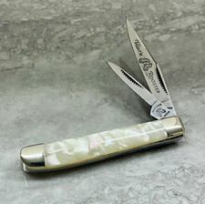 Fighting Rooster Germany Custom White Pearl Peanut Jack Knife picture