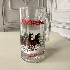 Budweiser Clydesdales Beer Mug Stein 1996 Anheuser-Busch Breweriana picture