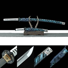2PCS Ghost of Tsushima Swords Set Japanese Samurai Katana+ Tanto T10 Steel Sharp picture
