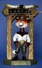 CARFAX Car Fox Bobblehead 2023 Dallas Texas Edition Mascot Figure Cowboy Hat picture
