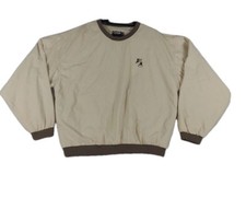 Vintage Carlyle Mickey Disney Golf Lightweight Pullover Windbreaker Beige Sz XL picture