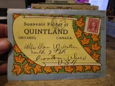SOUVENIR VIEWS POSTCARD FOLDER Callander Ontario Canada Dionne Quintuplet Girls picture