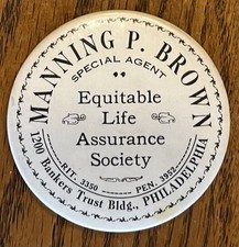 Vintage Manning P. Brown Special Agent CELLULOID Mirror- picture