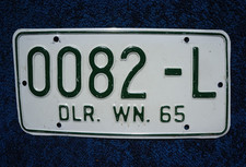 1965 Washington Dealer License Plate picture