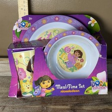 ZAK Designs Nickelodeon  Dora The Explorer 3 Pc Dinnerware Set New (6a) picture