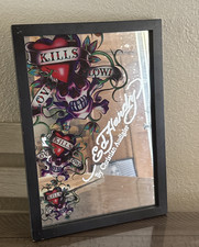 Ed Hardy Love Kills Slowly Bar Mirror Licensed 18x13 Tattoo Art Decor picture