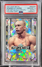 Georges St-Pierre 2021 Leaf Pop Century Autograph Card /37 PSA 10 GEM MT Auto 7 picture