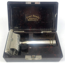 Vintage Ever-Ready Safety Razor with Mahoganite Hard Case US Patent USA picture