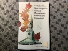 1975 Map VERMONT NEW HAMPSHIRE CONNECTICUT RHODE ISLAND MASSACHUSETTS Cape Cod picture