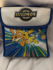 Vtg 1999 Digital Digimon Monsters Blue Lunch Bag Insulated Cooler picture
