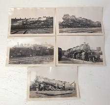 Vintage 1934 - 1935 Missouri Pacific Railroad Steam Locomotive Photo Lot Of 5 picture