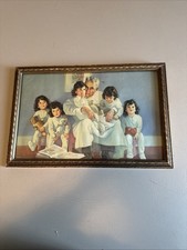 Dionne Quintuplets Dr Dafoe Vintage Teddy Bear Print Framed, Olive Oil Palmolive picture