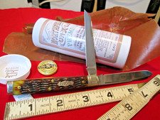 NEW GEC Northfield UN-X-LD Antique Yellow Jigged Bone 2 Blade Knife 412226 picture