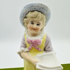 Antique German Bisque Girl Figurine Unsigned Heubach Style 6.5