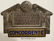 MILANO CAMPIONATI D’EUROPA DILETTANTI 1937 DISTINTIVO CONCORRENTE PROD PICCHIANI picture