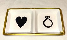 Trinket Tray NEWLYWED GIFT FOR  BRIDE AND GROOM HIS AND HERS Ring Gift picture