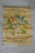 Original 1879 Masonic Banner 23 x 31 Order Of Eastern Star picture