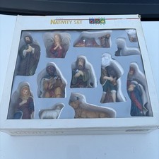 Holiday Living 12 Piece Hand Painted Porcelain Nativity Set picture
