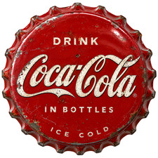Vintage 11.75 circle coke bottle cap picture