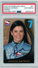 PSA Danica Patrick signed on card auto // Authentic 2007 Rittenhouse arch promo picture